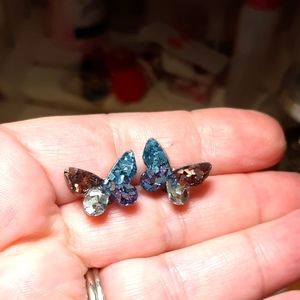 Butterfly resin color glass